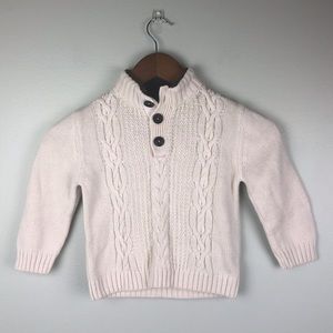 🆕Cherokee Cream Button Up Sweater Kids Boys 3T
